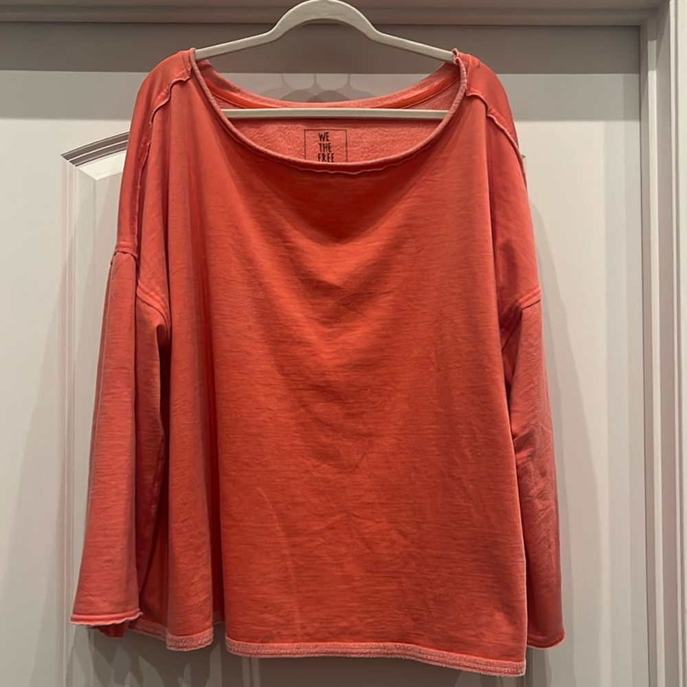 Free People Movement Coral Sweatshirt Size Large Gently Gently Used Condition